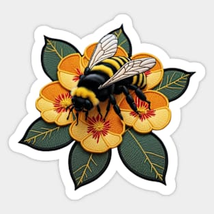 3D Bee Embroidered Patch Sticker